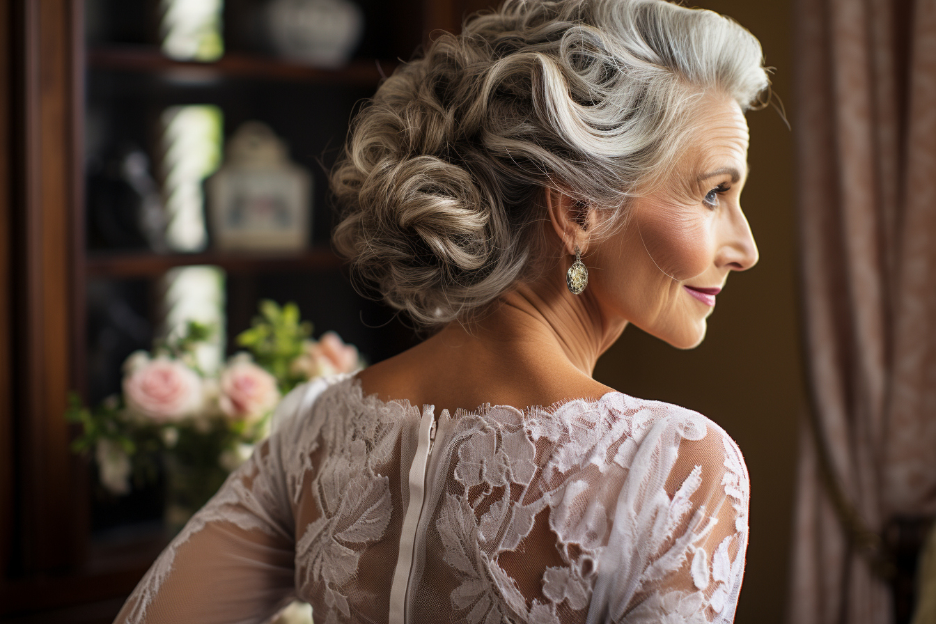 Élégance intemporelle : Idées de coiffure mariage pour la femme de 65 ans et plus