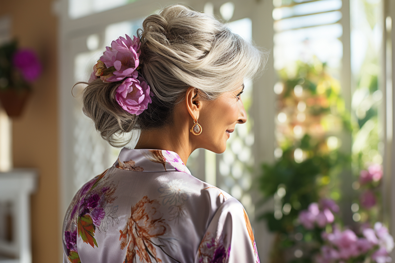 Élégance intemporelle : Idées de coiffure mariage pour la femme de 65 ans et plus