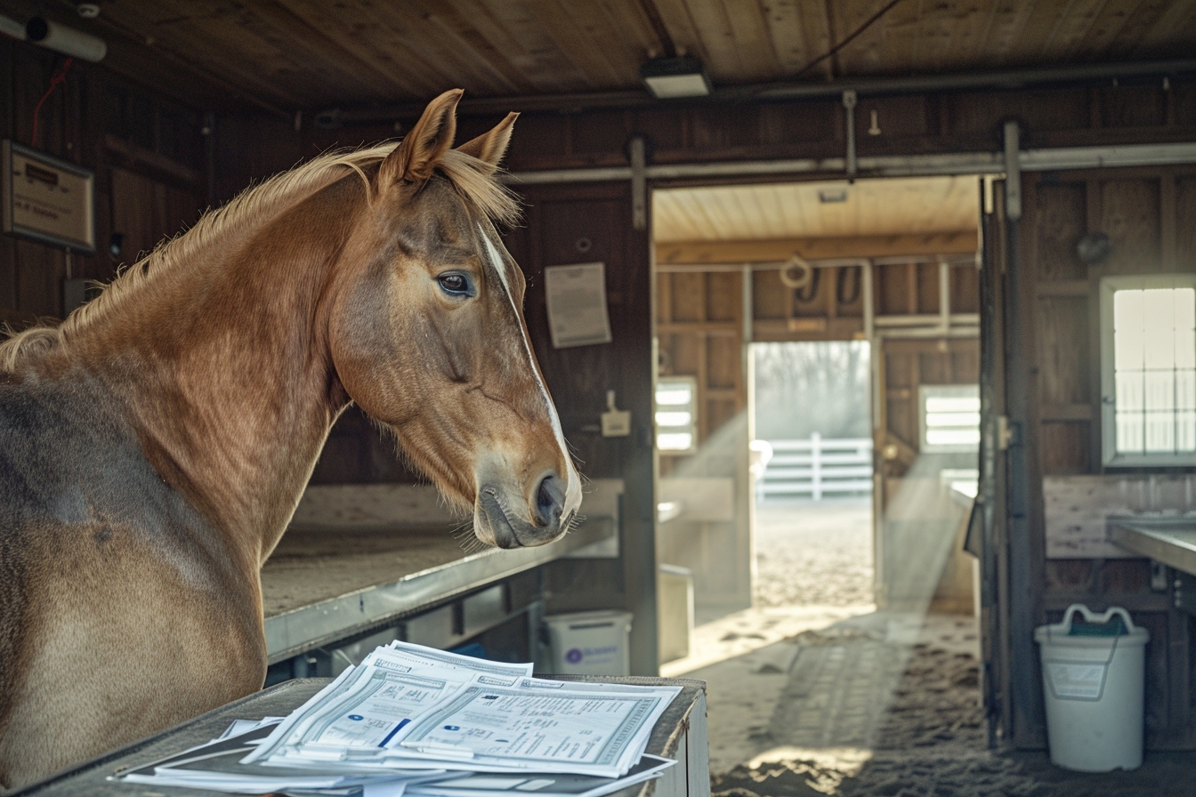 Les documents relatifs à la santé du cheval