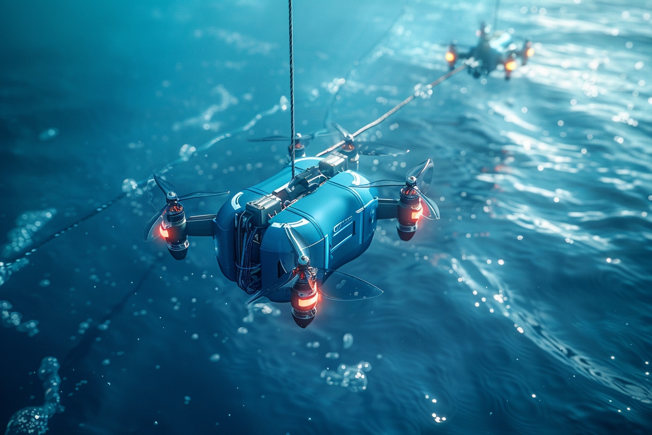 L’immersion du drone sous-marin